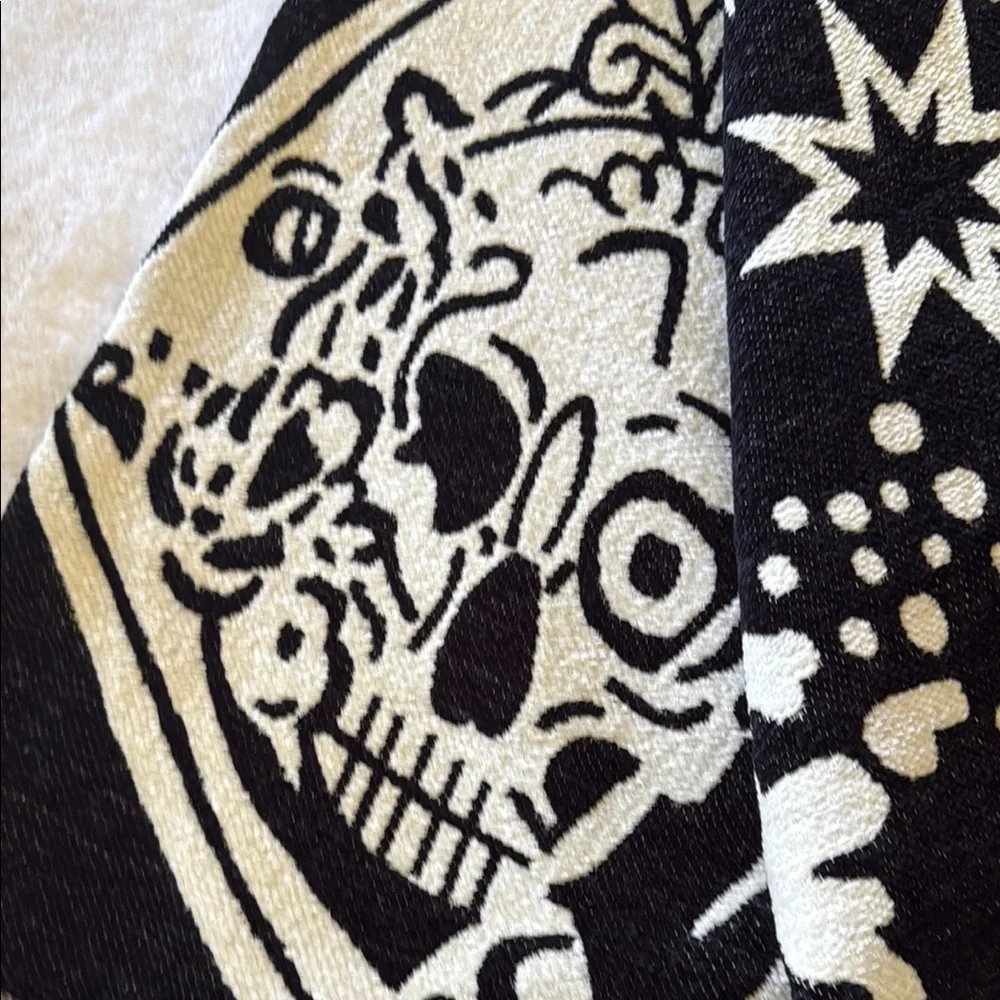 Black and White Skull and Potion Print